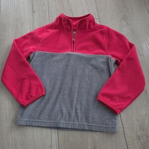 OshKosh B'gosh Kids Red and Gray Half-Zip Sweater